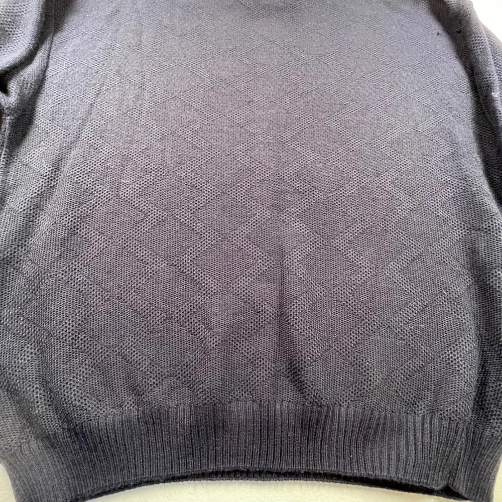 Jason Evans Mens 4X Navy Blue Like Cooji Textured Knit Crewneck Sweater